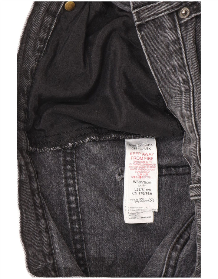 Topshop Womens Baggy Loose Jeans W30 L32 Black Polyester
