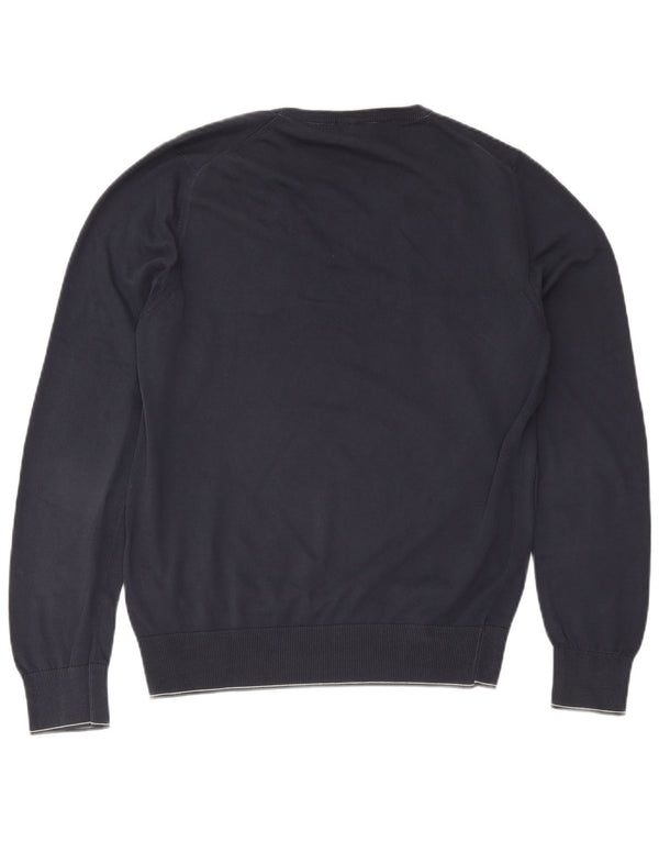 Maglione da uomo con scollo a V Cerruti 1881 grande cotone blu navy