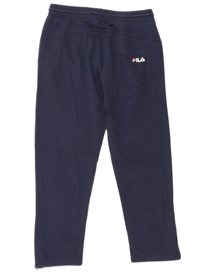Fila Mens Tracksuit Trousers Large  Navy Blue Cotton
