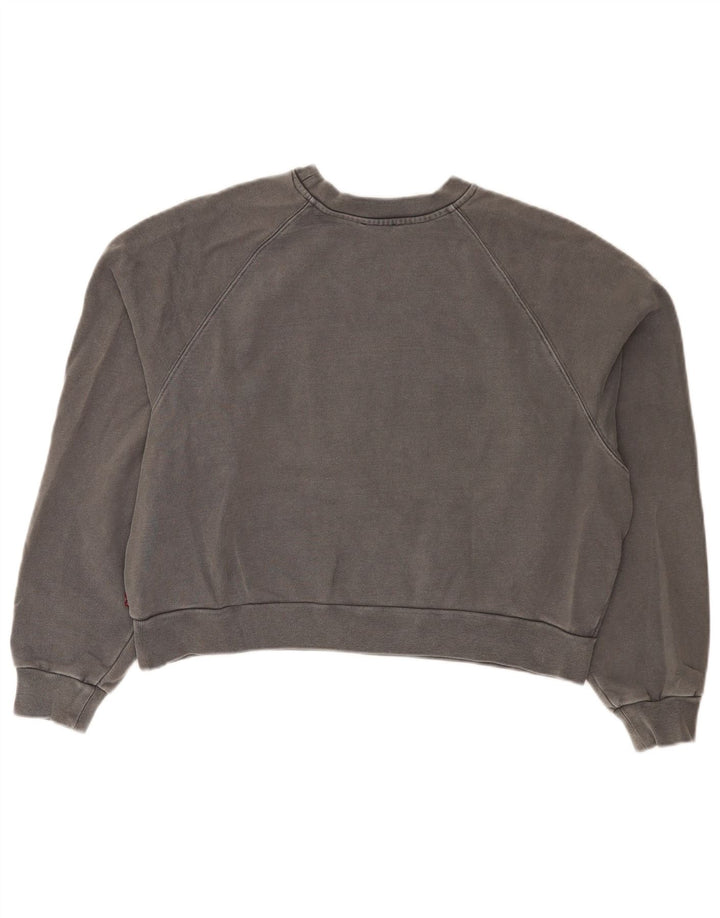Pulover pentru femei Levi's Crop Graphic Oversized Pulover UK 14 Medium Gri