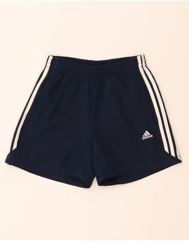 ADIDAS Boys Sport Shorts 13-14 Years  Navy Blue Polyester Vintage Adidas and Second-Hand Adidas from Messina Hembry 