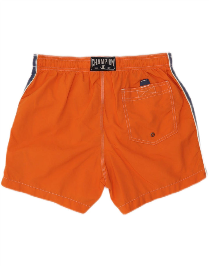 CHAMPION Mens Swimming Shorts Large  Orange Colourblock Polyester Vintage Champion and Second-Hand Champion from Messina Hembry 