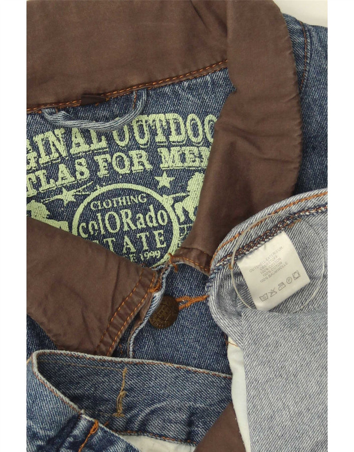 Atlas For Men Mens Denim Jacket UK 40 Large Blue Cotton