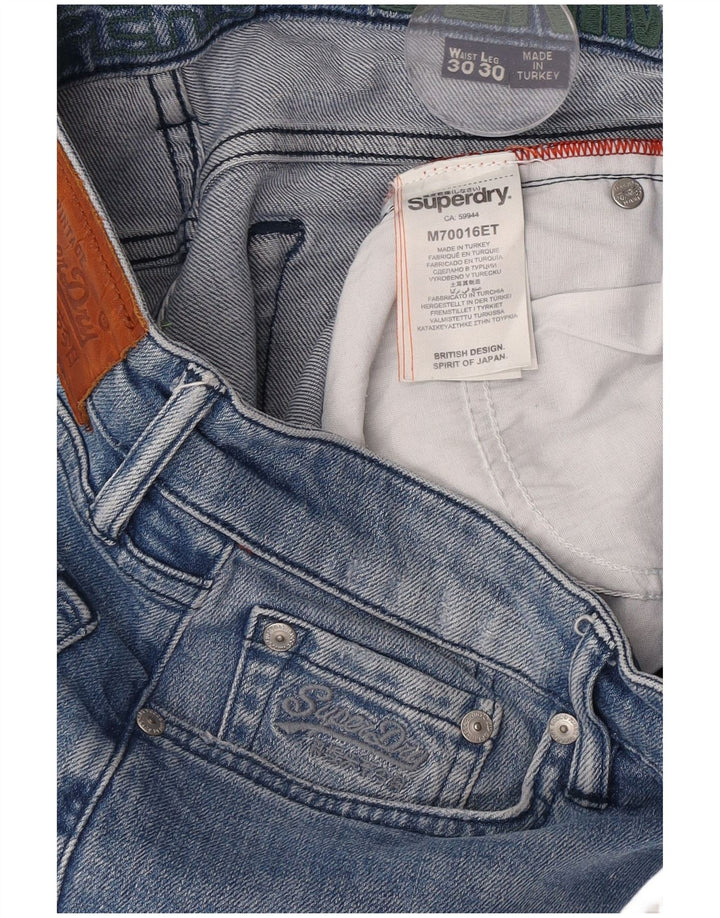 Superdry Jean Slim W30 L27 Bleu Coton Homme