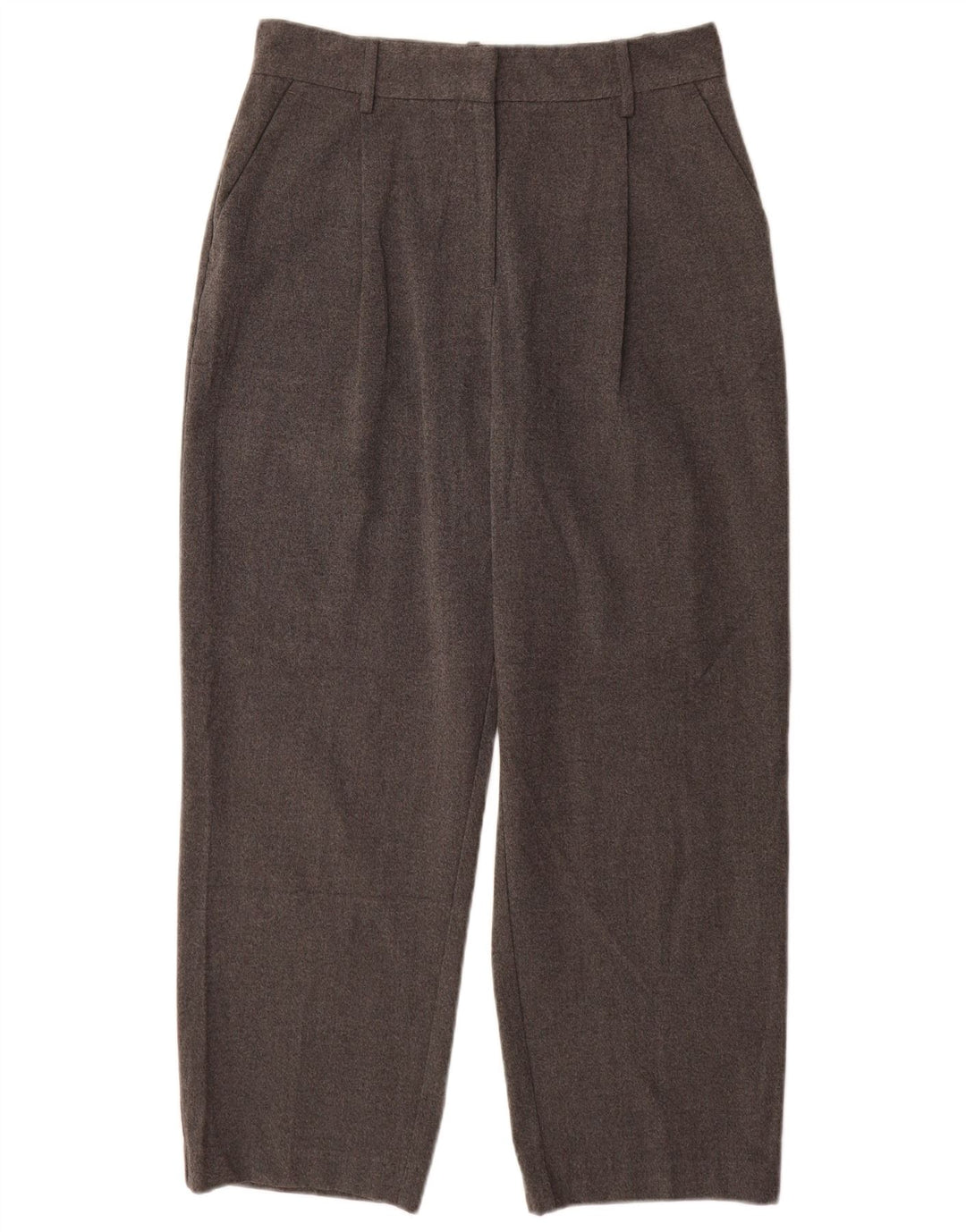 Zara Womens High Waist Pegged Chino Trousers Medium W28 L27 Grey Polyester