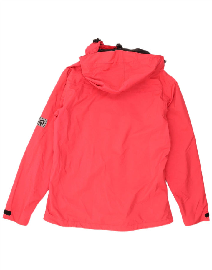 Jack Wolfskin Γυναικείο μπουφάν βροχής με κουκούλα UK 12 Medium Pink Polyester