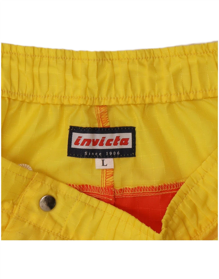 Invicta Mens Swimwear Large Yellow Colourblock