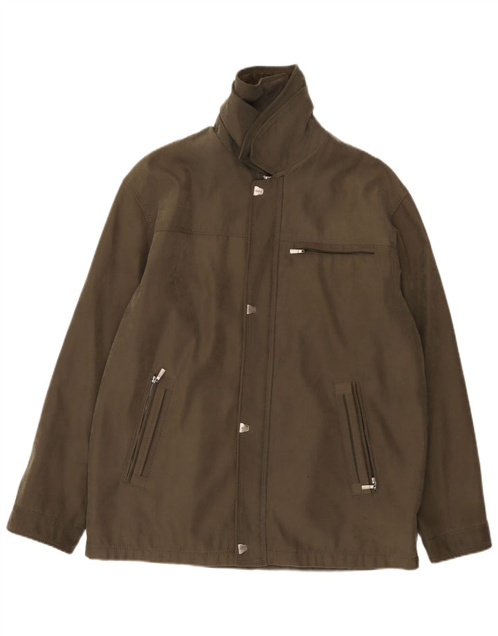 Chaqueta cortavientos vintage para hombre IT 50 Poliamida caqui grande