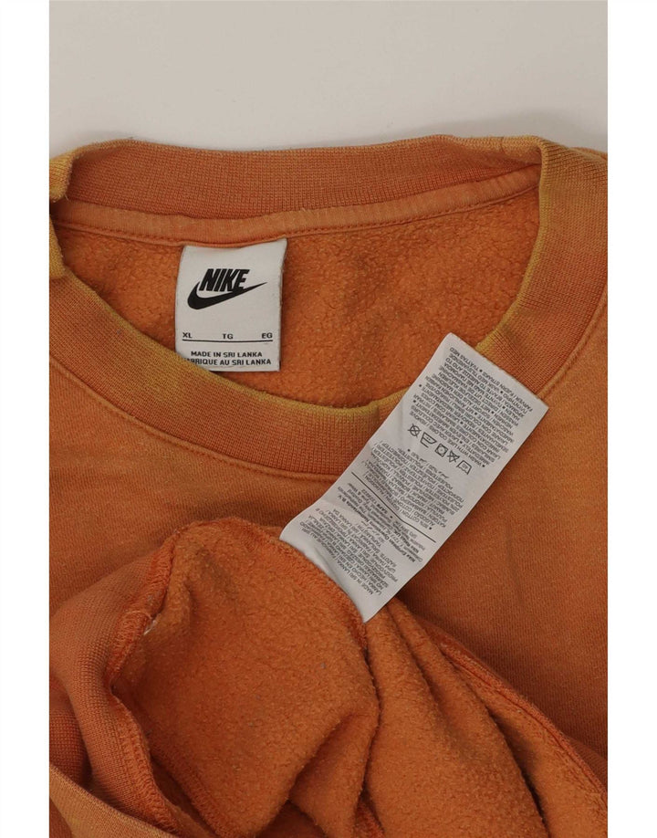 Nike Mens Sweatshirt Jumper XL Orange Cotton