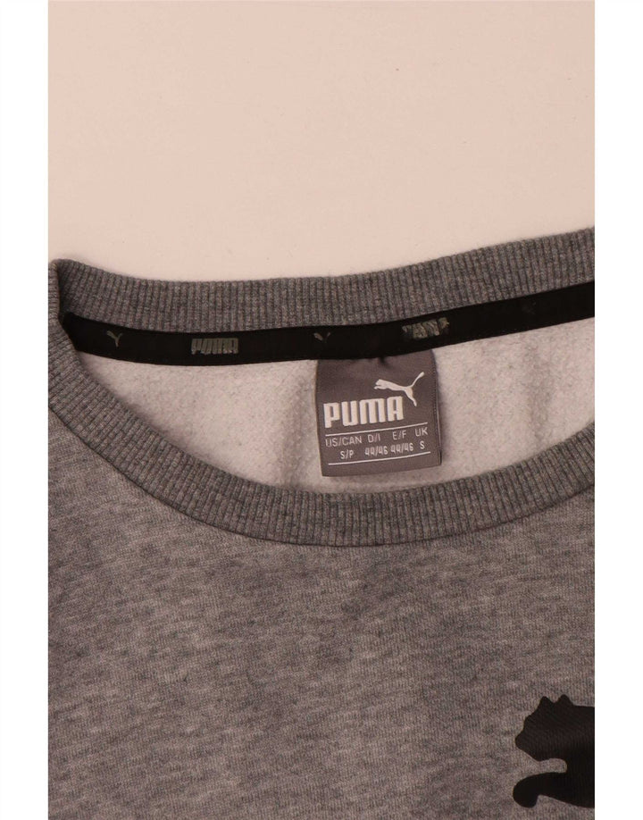 Puma Mens Graphic Sweatshirt Jumper Small Grey