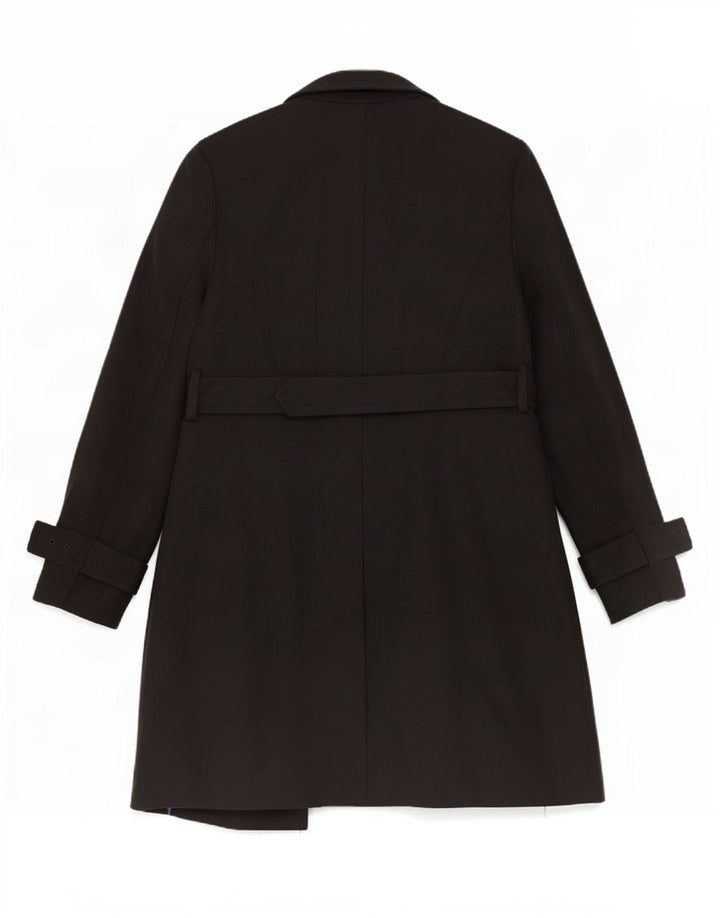Ted Baker Womens Open Overcoat Size 4 Large Black Polyester