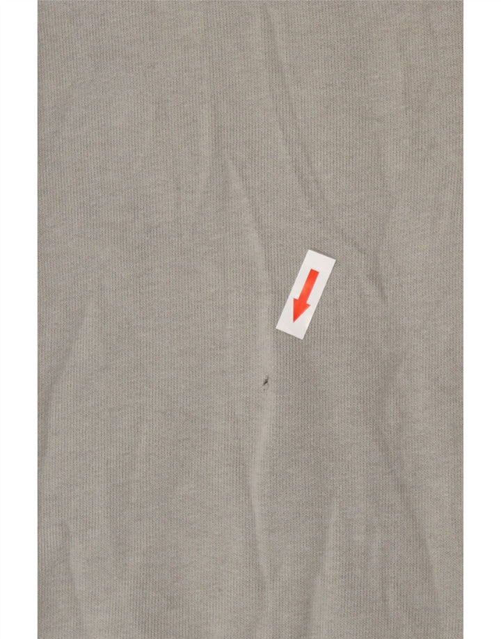 Champion Herre Zip Neck Sweatshirt Jumper Large Grå