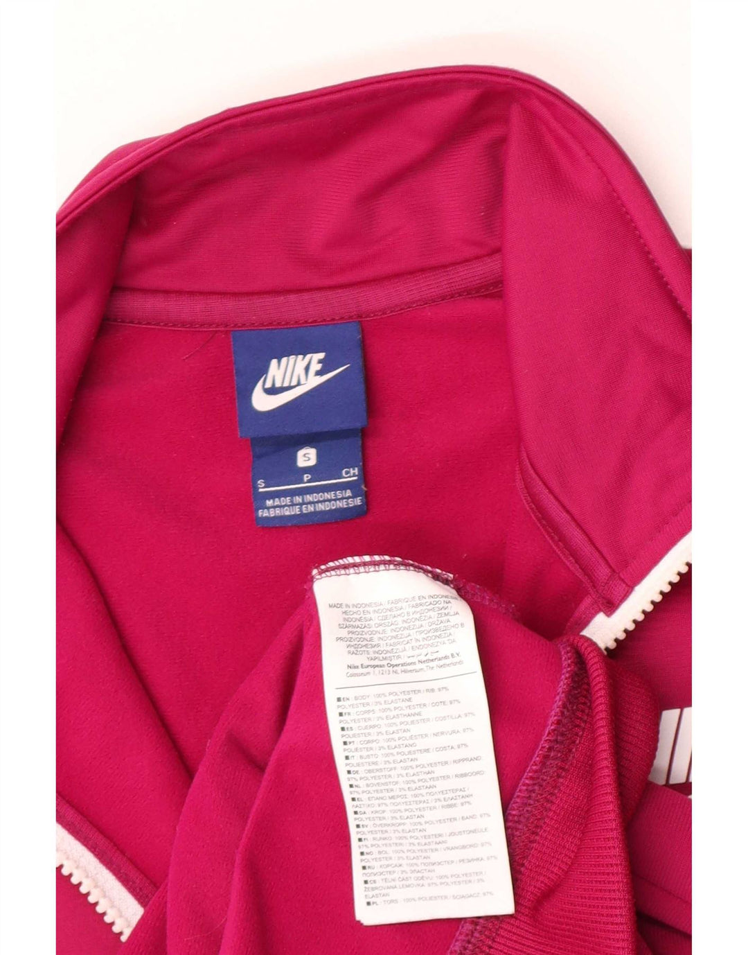 Nike Womens Tracksuit Top Jacket UK 10 Small Pink Polyester