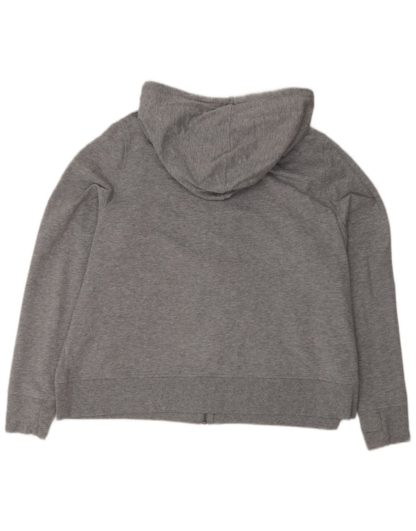 Maglione con cappuccio e zip da donna Marks & Spencer UK 22 3XL Cotone grigio