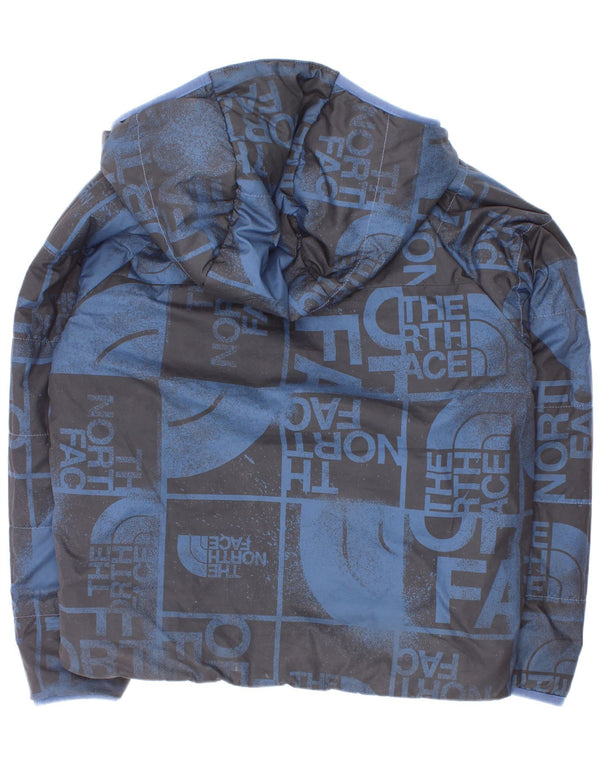 The North Face Chaqueta Acolchada Reversible con Estampado para Niños 7-8 Años Small Azul