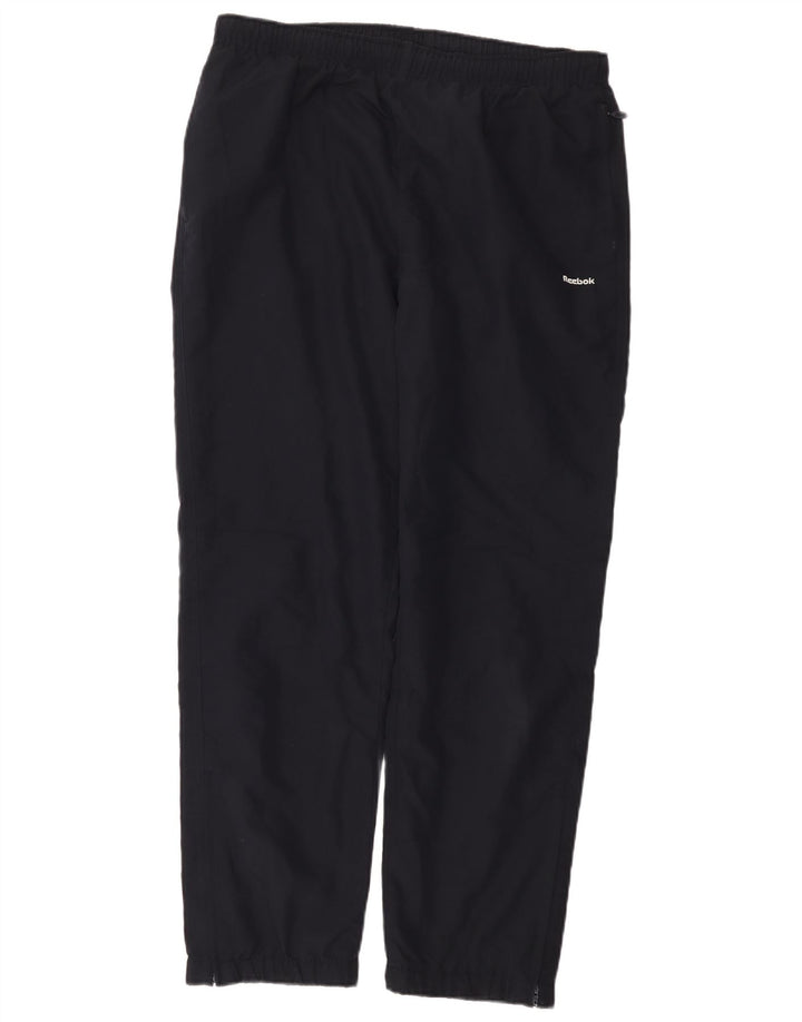 Reebok Mens Tracksuit Trousers Medium  Navy Blue Polyester