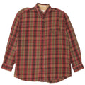 Camicia in flanella da uomo Orvis in cotone a quadri rossi grandi