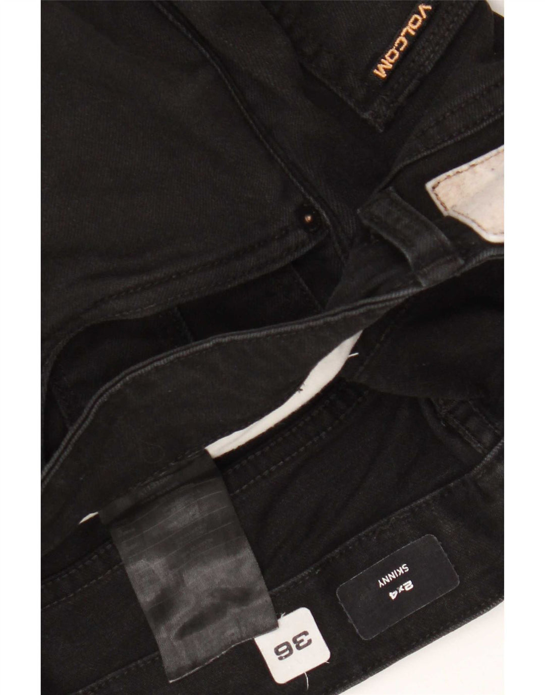 Volcom Mens Skinny Jeans W36 L32 Black Cotton