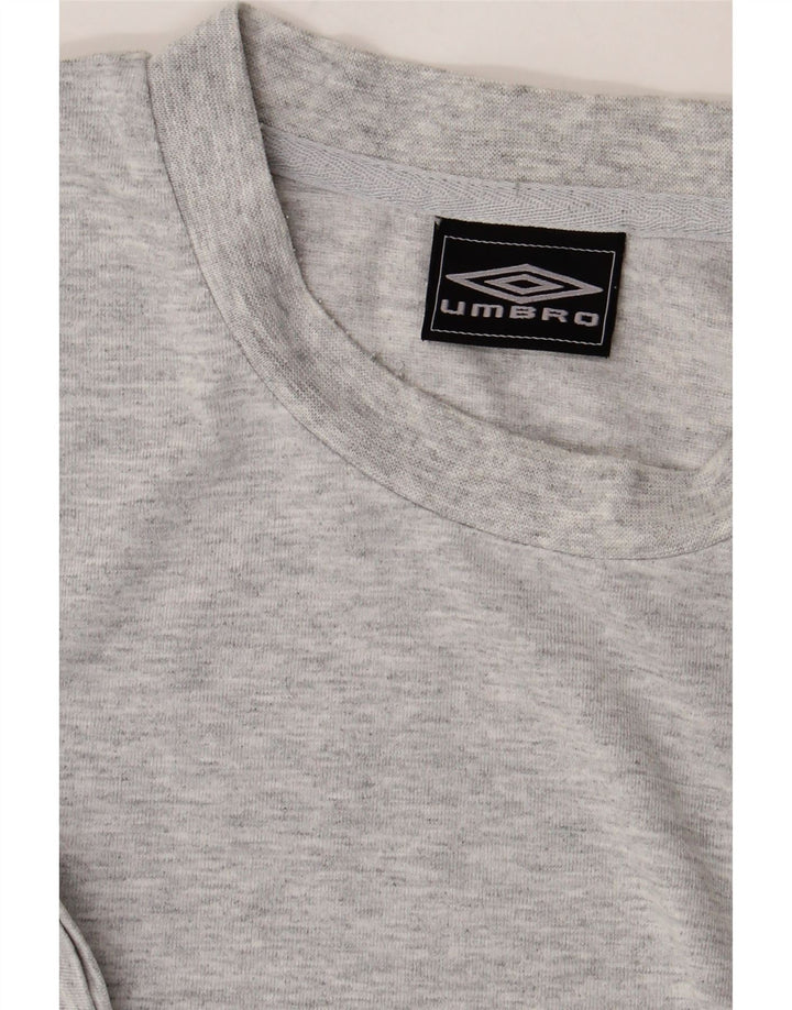 UMBRO Mens T-Shirt Top Large Grey Flecked