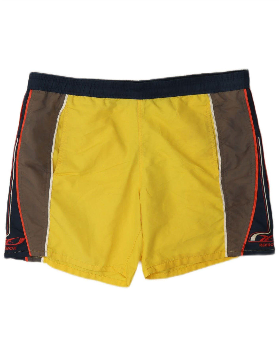 Pantaloncini sportivi Reebok da uomo grandi color giallo