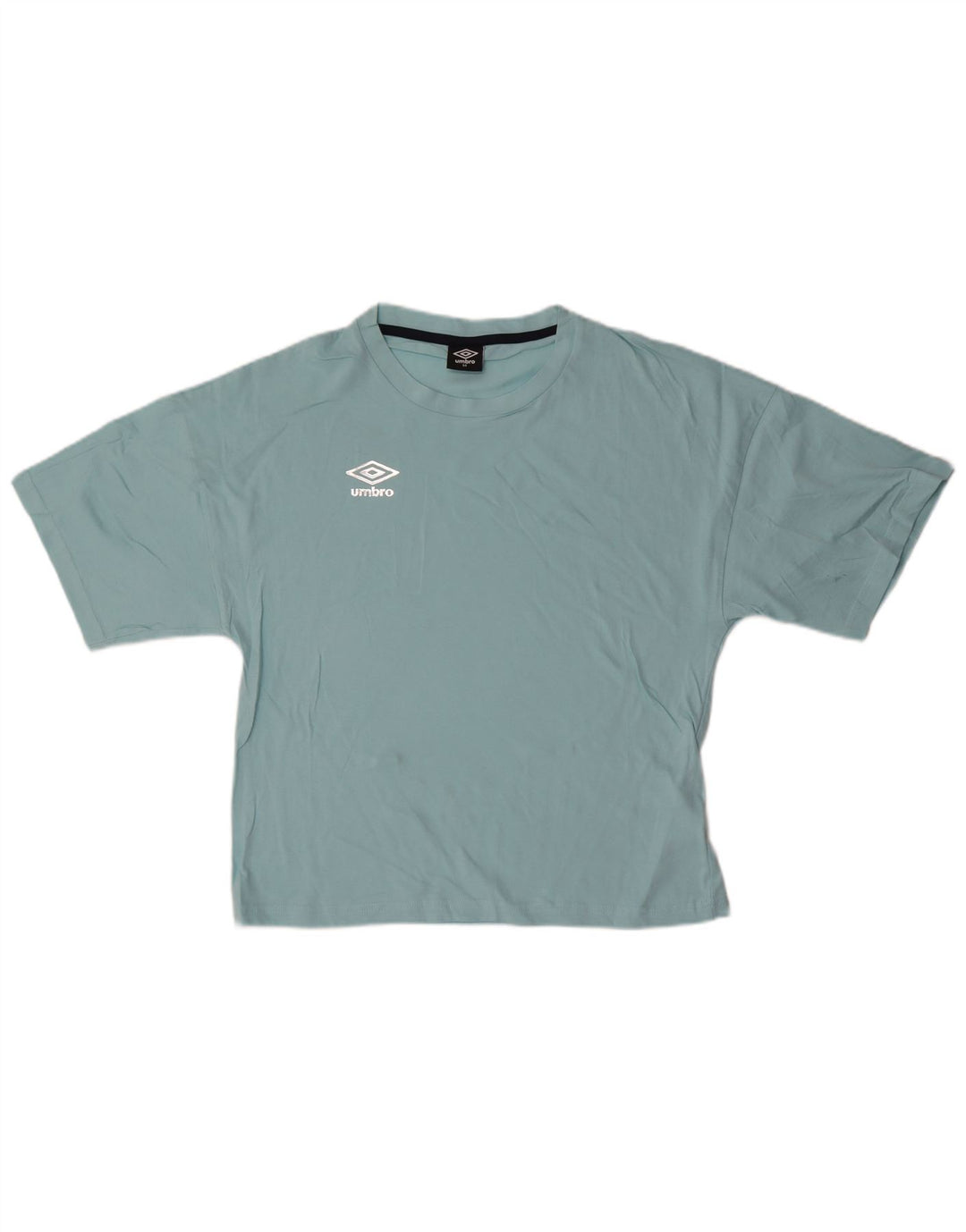 Umbro Dame T-Shirt Top UK 14 Medium Blue Cotton