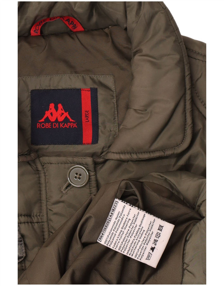 Giacca imbottita Kappa da donna UK 16 Large verde in poliammide