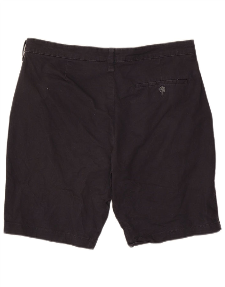 Marks & Spencer Mens Chino Shorts W34 Large Navy Blue Cotton