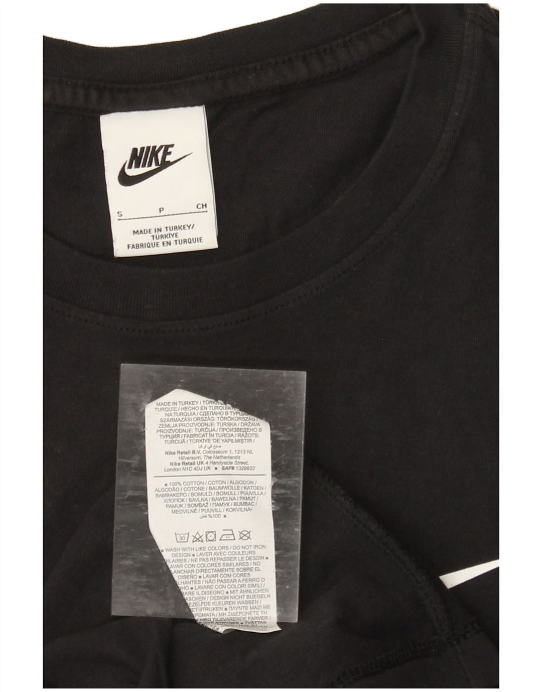 NIKE Mens Graphic T-Shirt Top Small Black Cotton