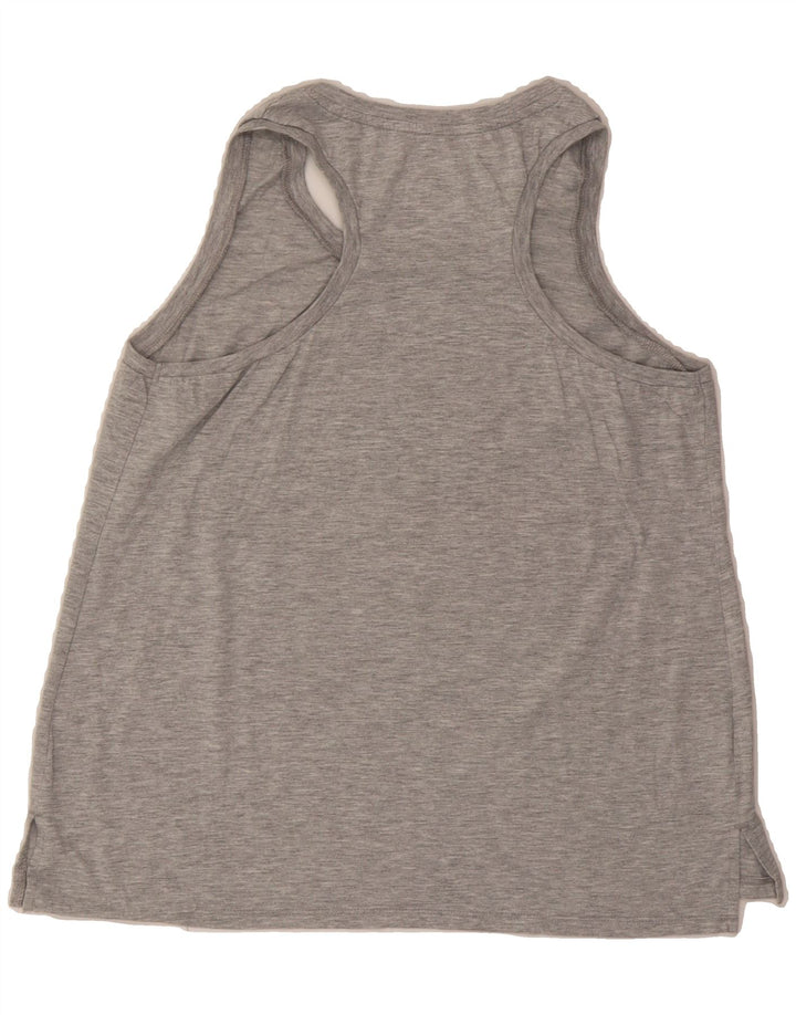 GENUINE MERCHANDISE Womens Graphic Vest Top UK 14 Large Grey Vintage Genuine Merchandise and Second-Hand Genuine Merchandise from Messina Hembry 