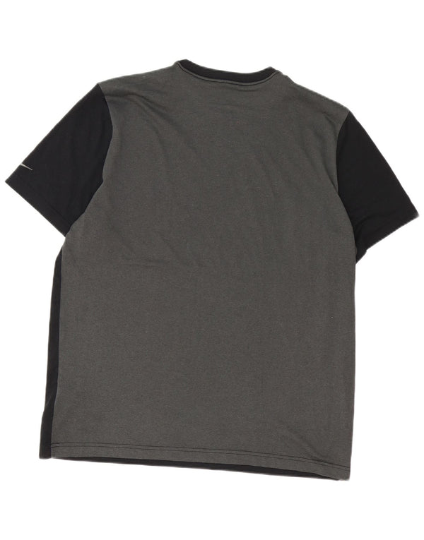 Nike Mens Dri Fit Graphic T-Shirt Top Large Black Colourblock Polyester