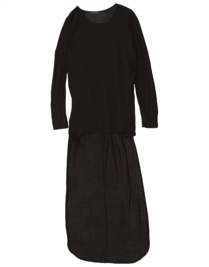 Zara Womens Jumper Dress UK 8 Small Black