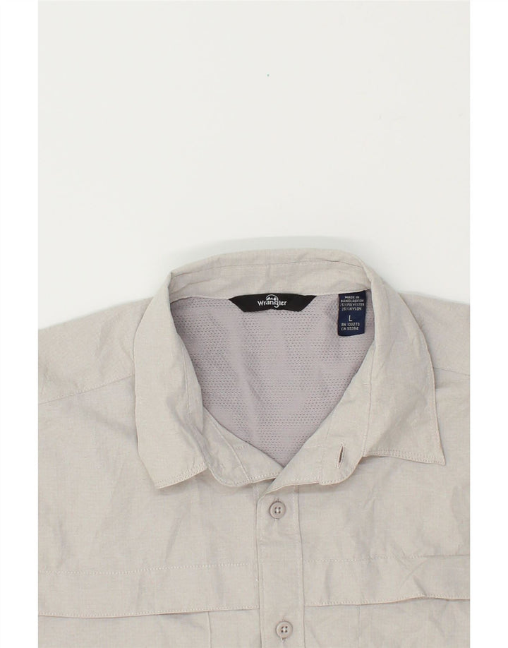 WRANGLER Chemise à Manches Courtes Homme Grand Gris Polyester