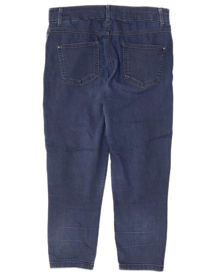 Marks & Spencer Womens Cropped Jeans UK 12 Medium W30 L21 Blue Cotton