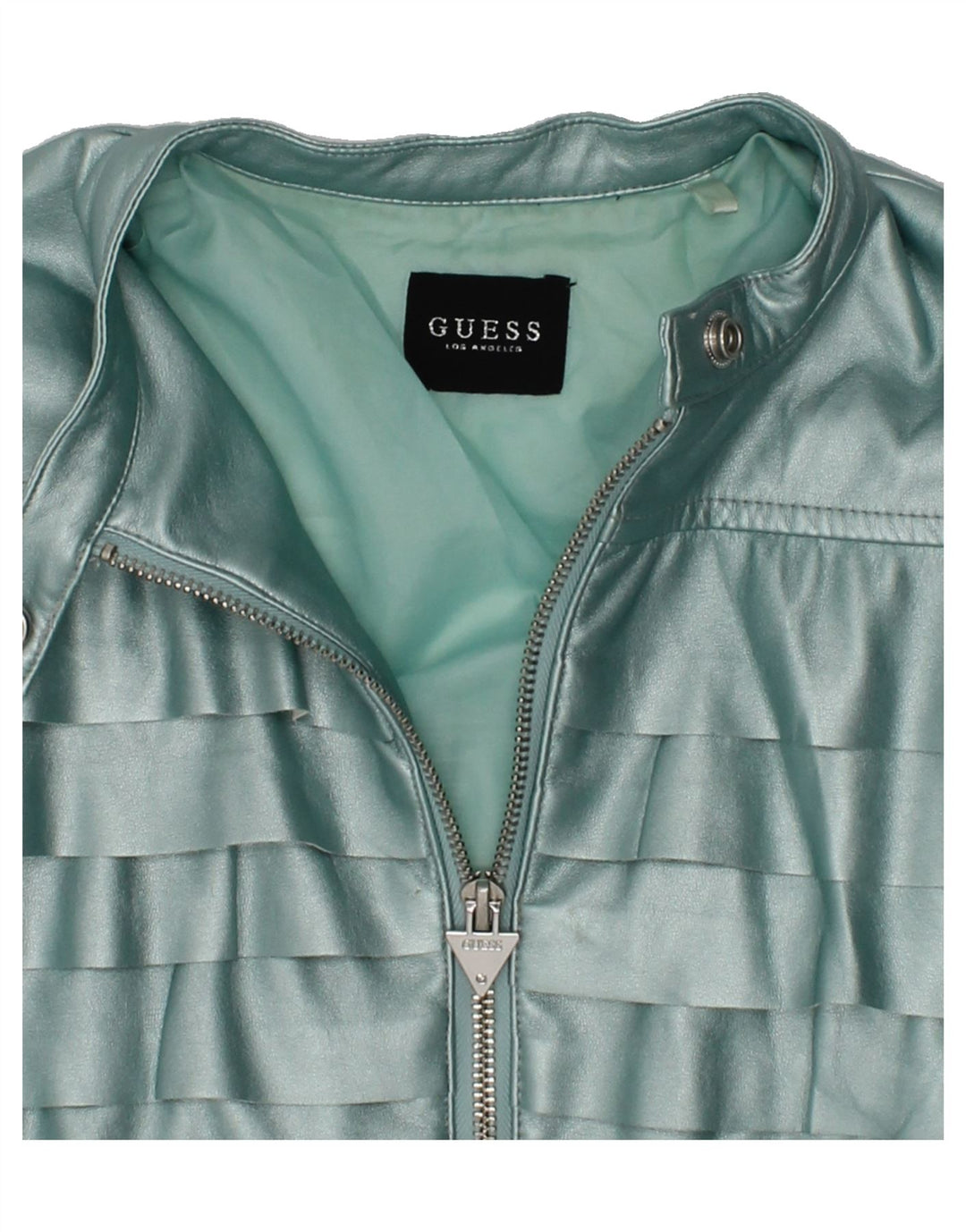 GUESS Girls Crop Bomber Jacket 5-6 Years Turquoise | Vintage Guess | Thrift | Second-Hand Guess | Used Clothing | Messina Hembry 