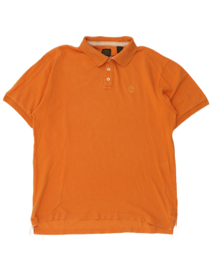 TIMBERLAND Mens Polo Shirt Large Orange