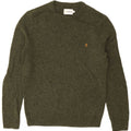 FARAH Maglione girocollo da uomo maglione piccolo verde lana d'agnello