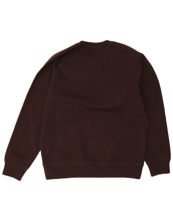 Carhartt Mens Sweatshirt Jumper Large Brown Cotton