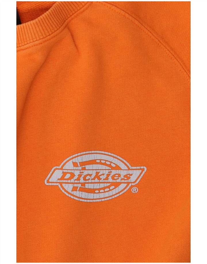 Dickies Mens Sweatshirt Jumper Medium Orange Cotton