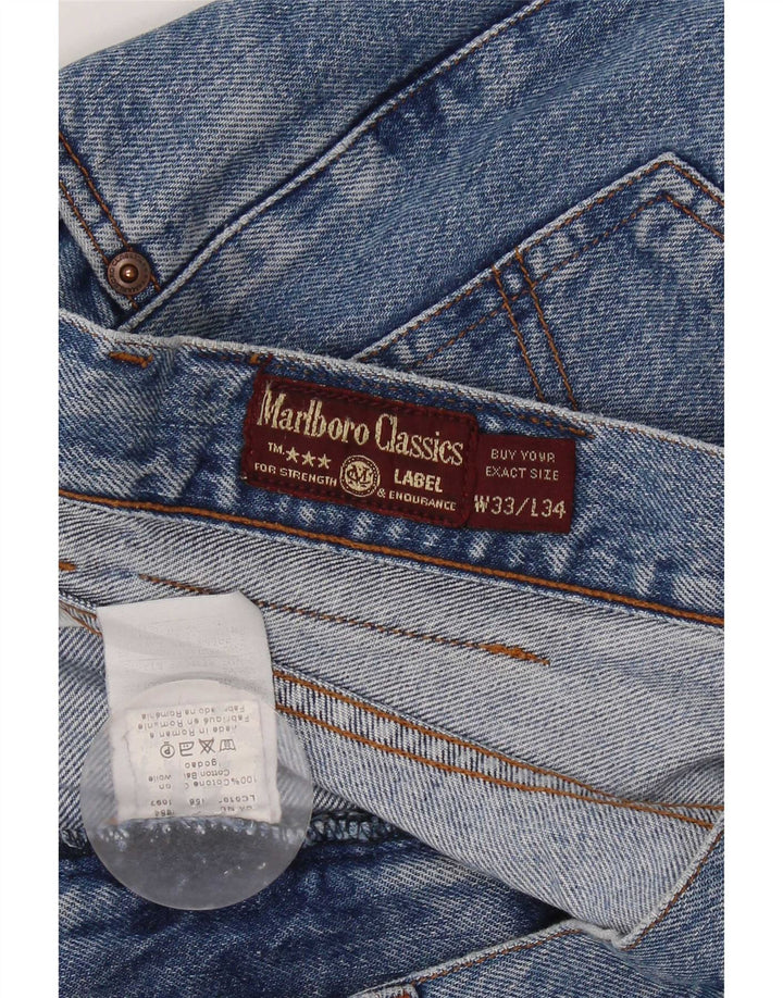 Jeans dritti da uomo Marlboro Classics W33 L28 cotone blu