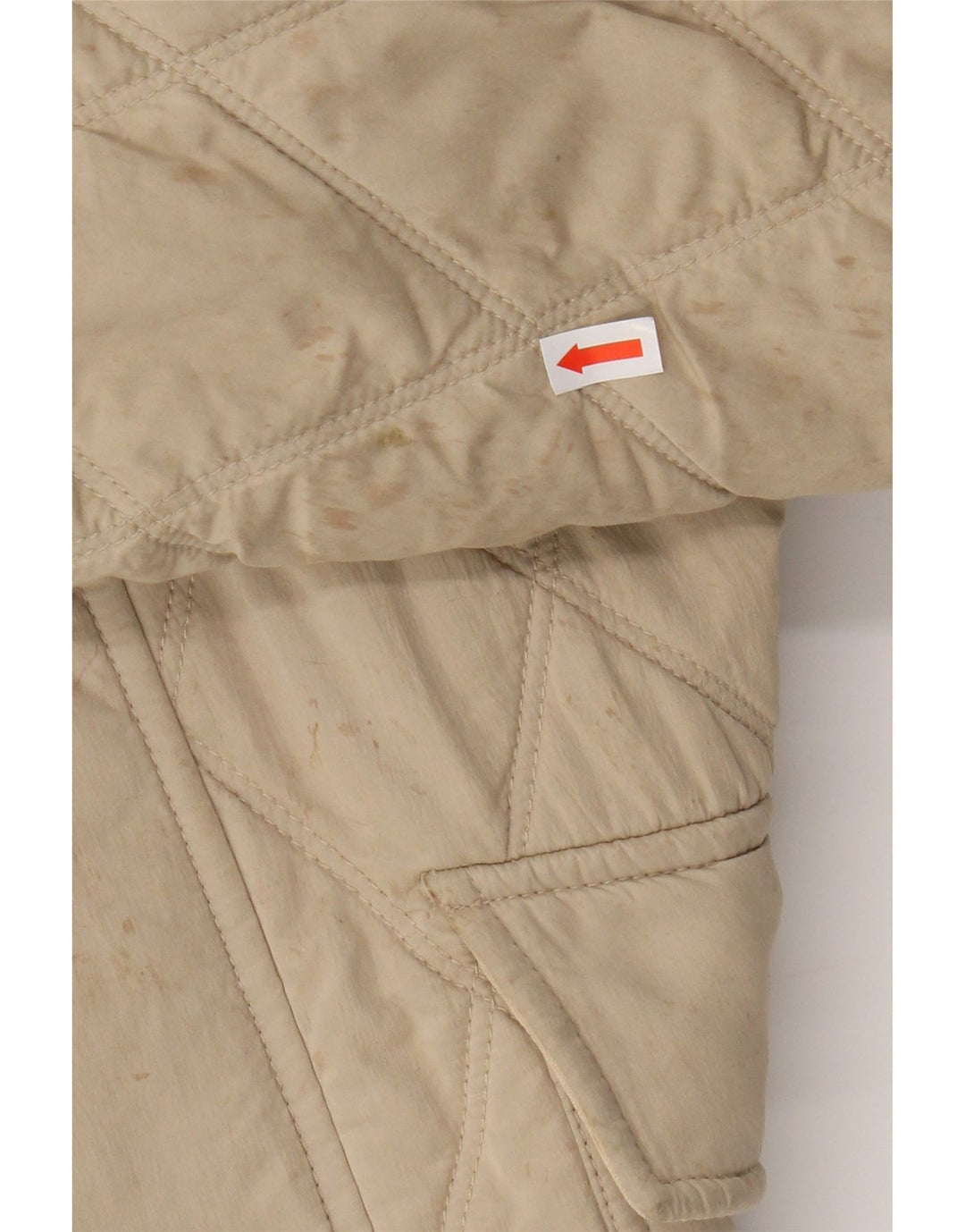 MARINA YACHTING Mens Quilted Jacket IT 56 3XL Beige Vintage Marina Yachting and Second-Hand Marina Yachting from Messina Hembry 