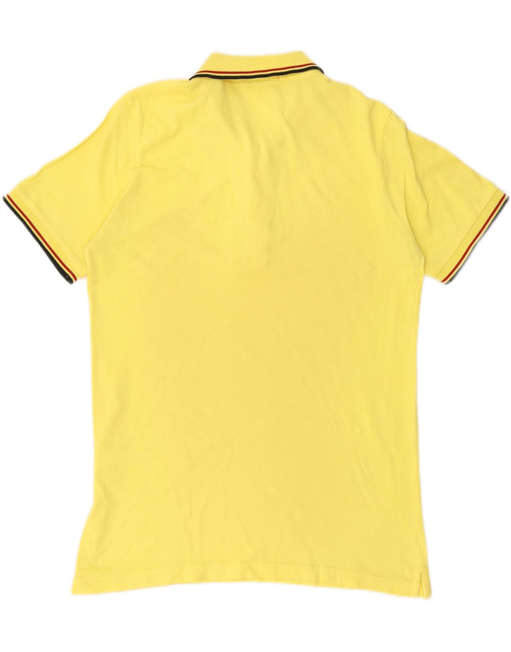 GAUDI Mens Polo Shirt Large Yellow Cotton