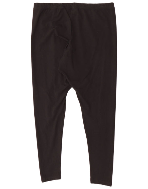 Adidas Damen Leggings UK 28/30 3XL Schwarz Baumwolle
