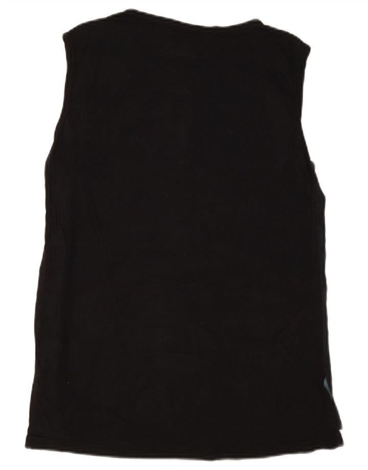 Trussardi Jeans Dame Grafisk Vest Top IT 40 Lille Sort
