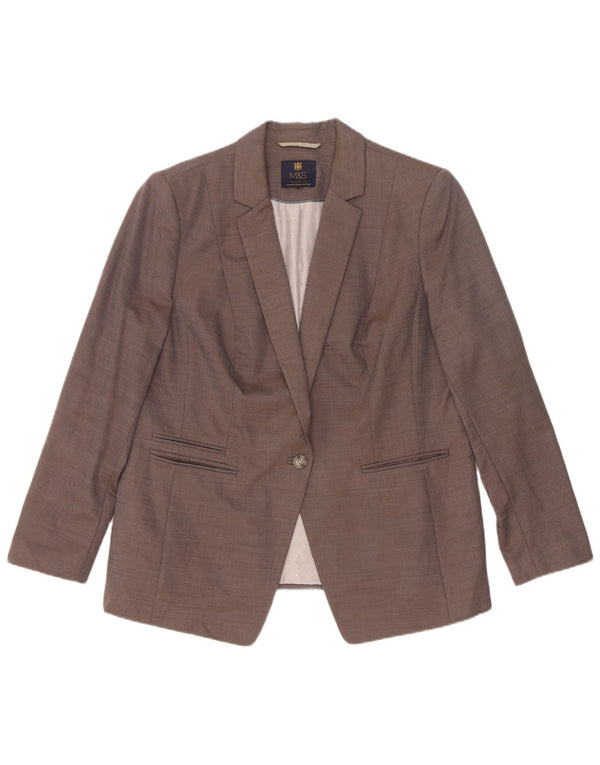 Marks & Spencer Γυναικείο σακάκι 1 κουμπιού σακάκι UK 18 XL γκρι βισκόζη