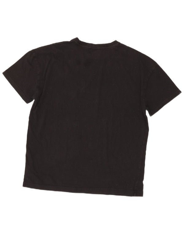 Kappa Dame T-Shirt Top UK 16 Stor Sort Bomuld