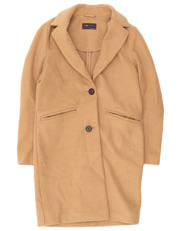 Marks & Spencer Womens Overcoat UK 8 Small Beige