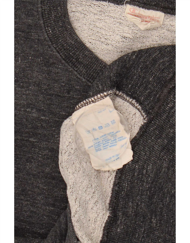 Champion Mens Crew Neck Jumper Sweater Medium Grey Flecked Cotton