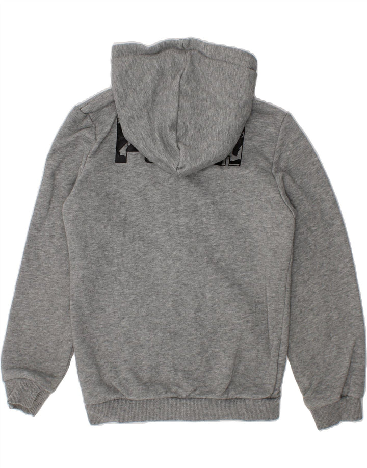 PUMA Boys Zip Hoodie Sweater 5-6 Years Grey Cotton Vintage Puma and Second-Hand Puma from Messina Hembry 