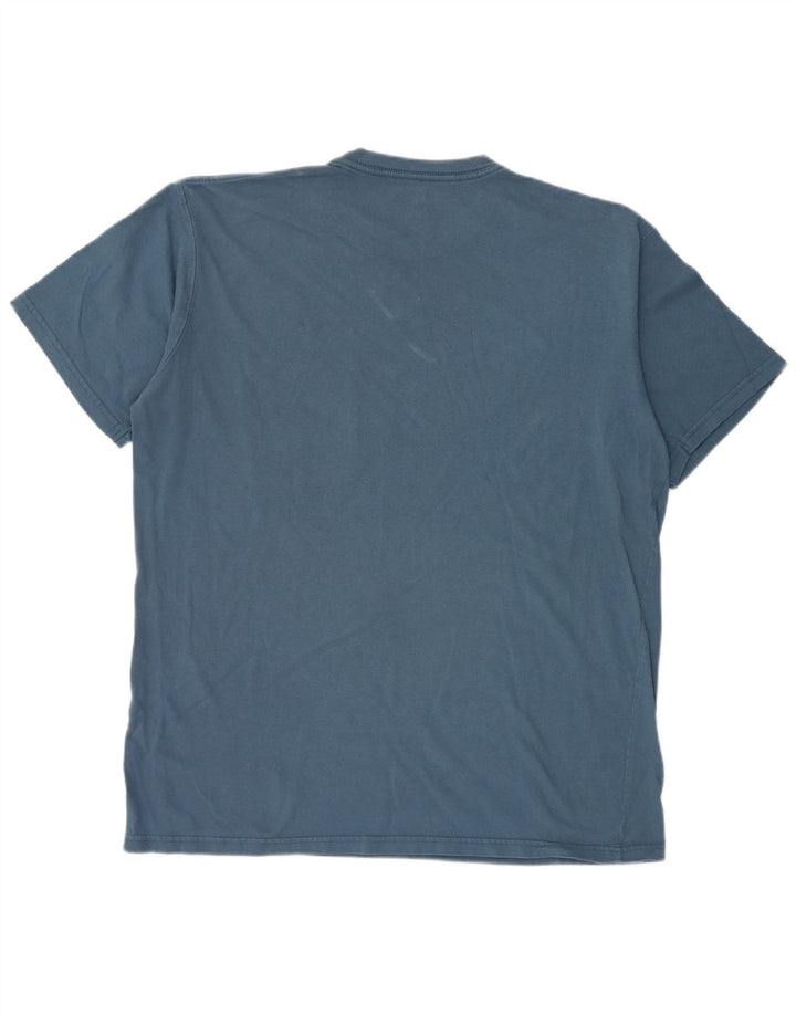 T-shirt da uomo Russell Athletic Top grande in cotone blu