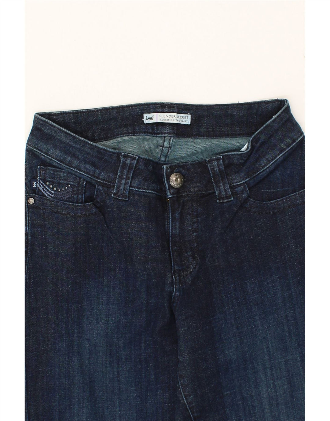 LEE Womens Slender Secret Bootcut Jeans W28 L26 Navy Blue Cotton Vintage Lee and Second-Hand Lee from Messina Hembry 